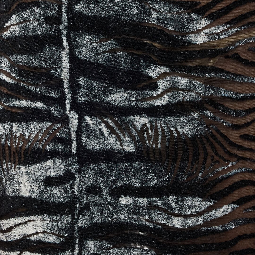 RC Long See-Through Dress With Zebra Pattern Black/White UKT144-CPN50