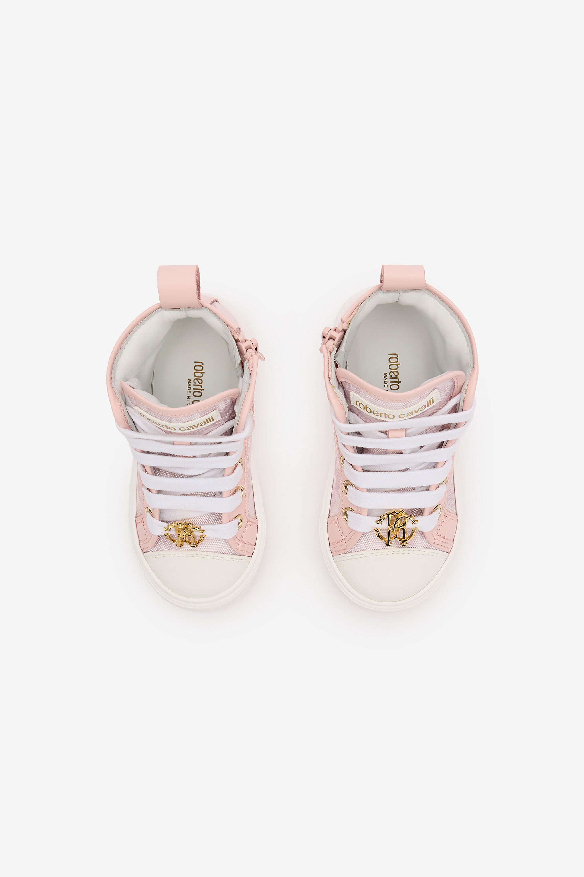 JU High-Top Sneakers With RC Monogram PINK/WHITE TJS02K-PZJ36