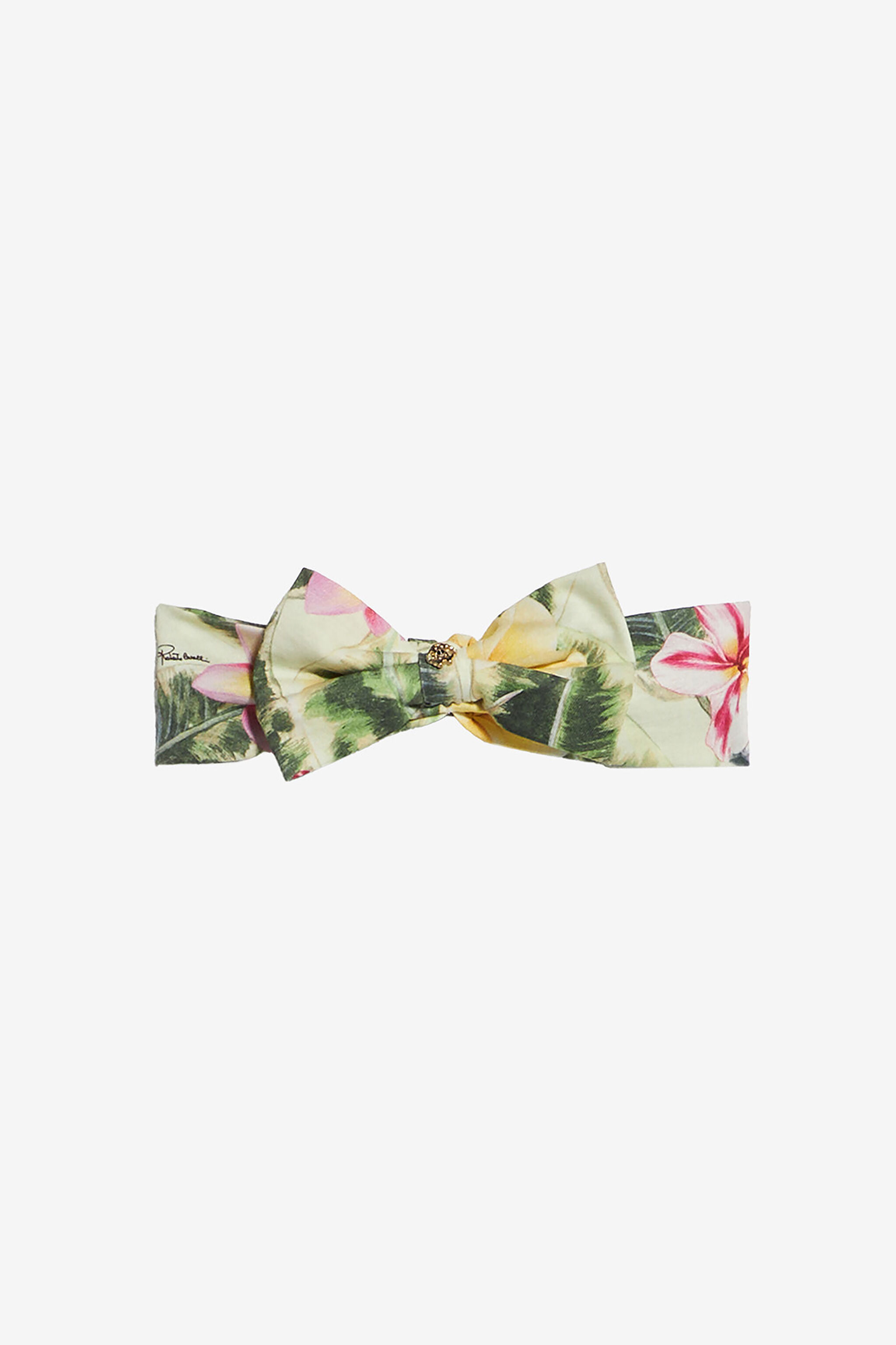 JU Cinta Con Lazo Y Estampado De Hojas Y Flores Verde claro UJI002-JFO38