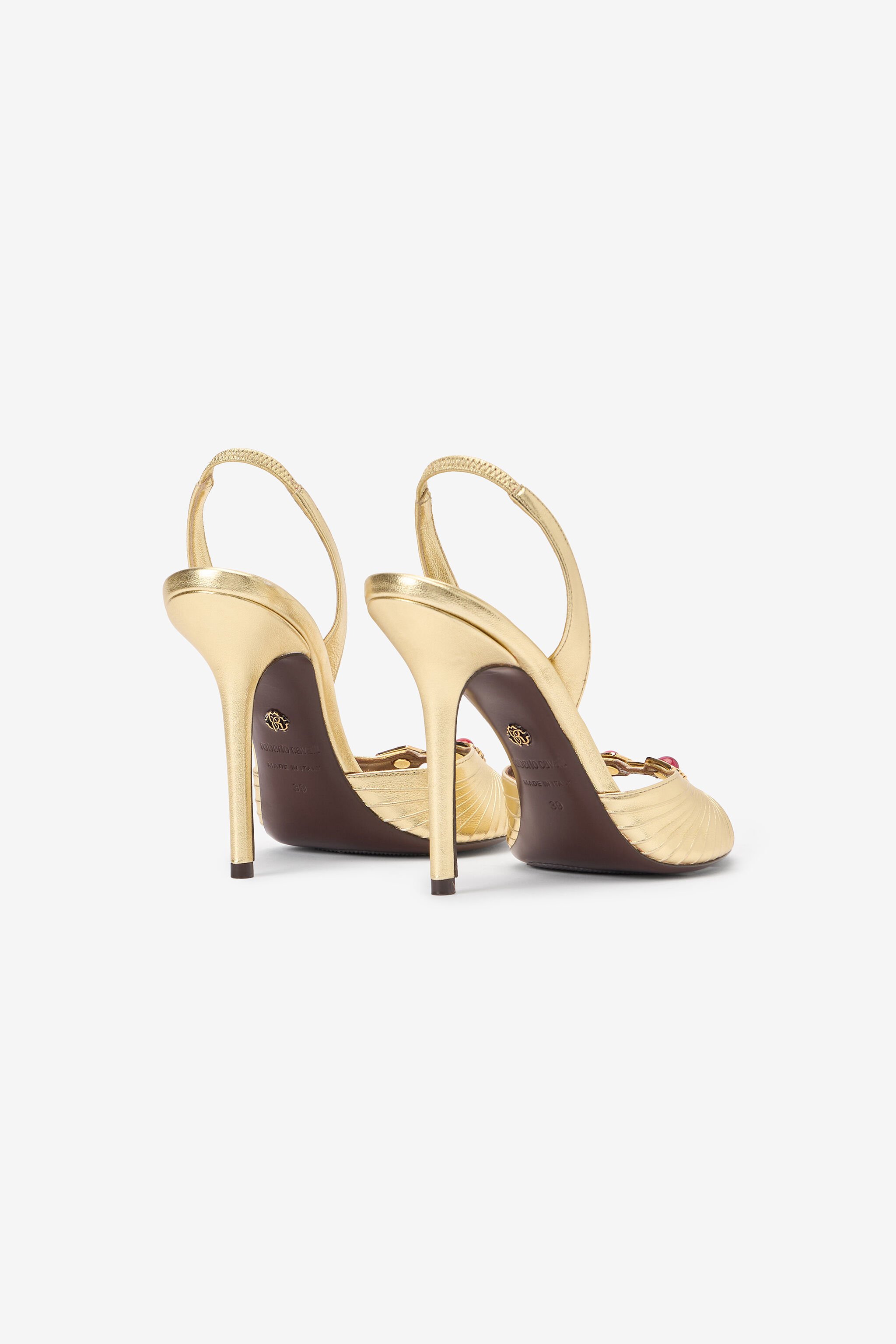 RC Sandalias doradas con hebilla joya GOLD WWS005-PG236