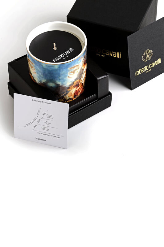 HO Becher aus feinem Knochenporzellan mit Wild Leda-Aufdruck. VARIANTE UNICA QALA05-IA005