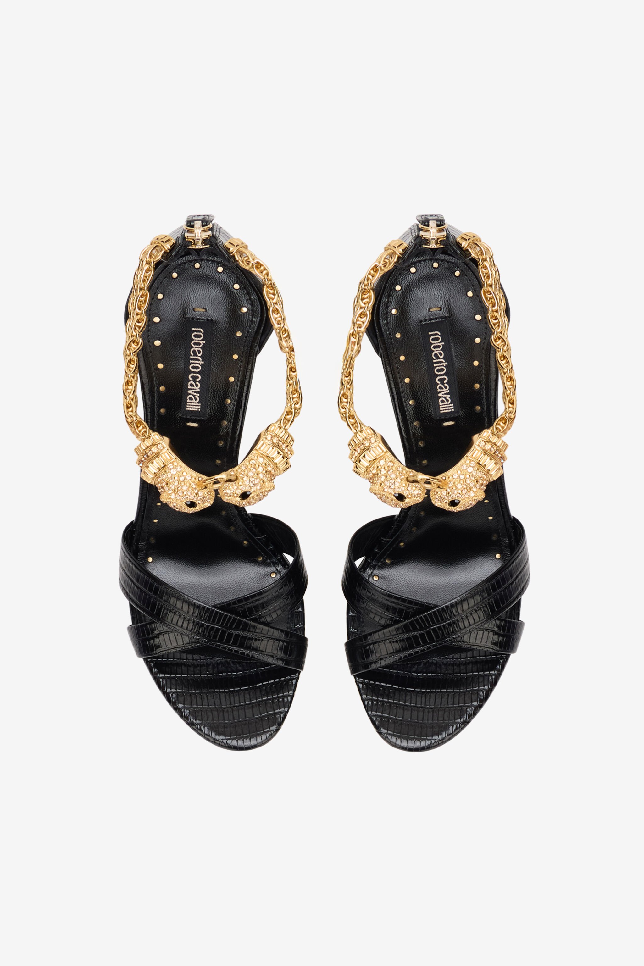 RC Roar Black Leather Sandals BLACK SKS132-PZS16