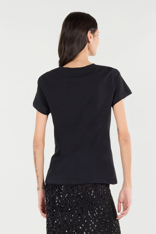 RC Camiseta Con Logotipo Efecto Usado Negro POT60C-JD060