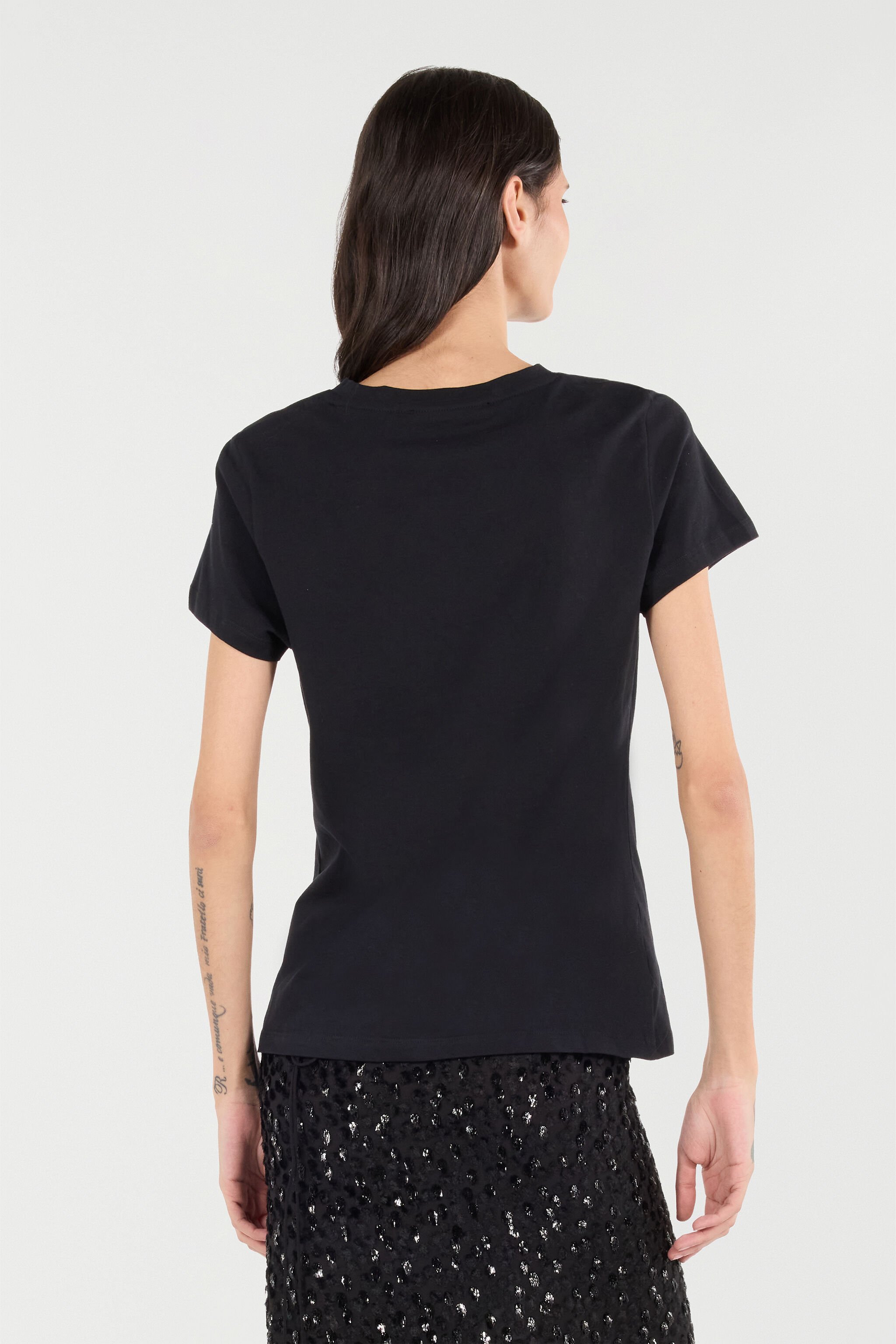 RC Camiseta Con Logotipo Efecto Usado Negro POT60C-JD060