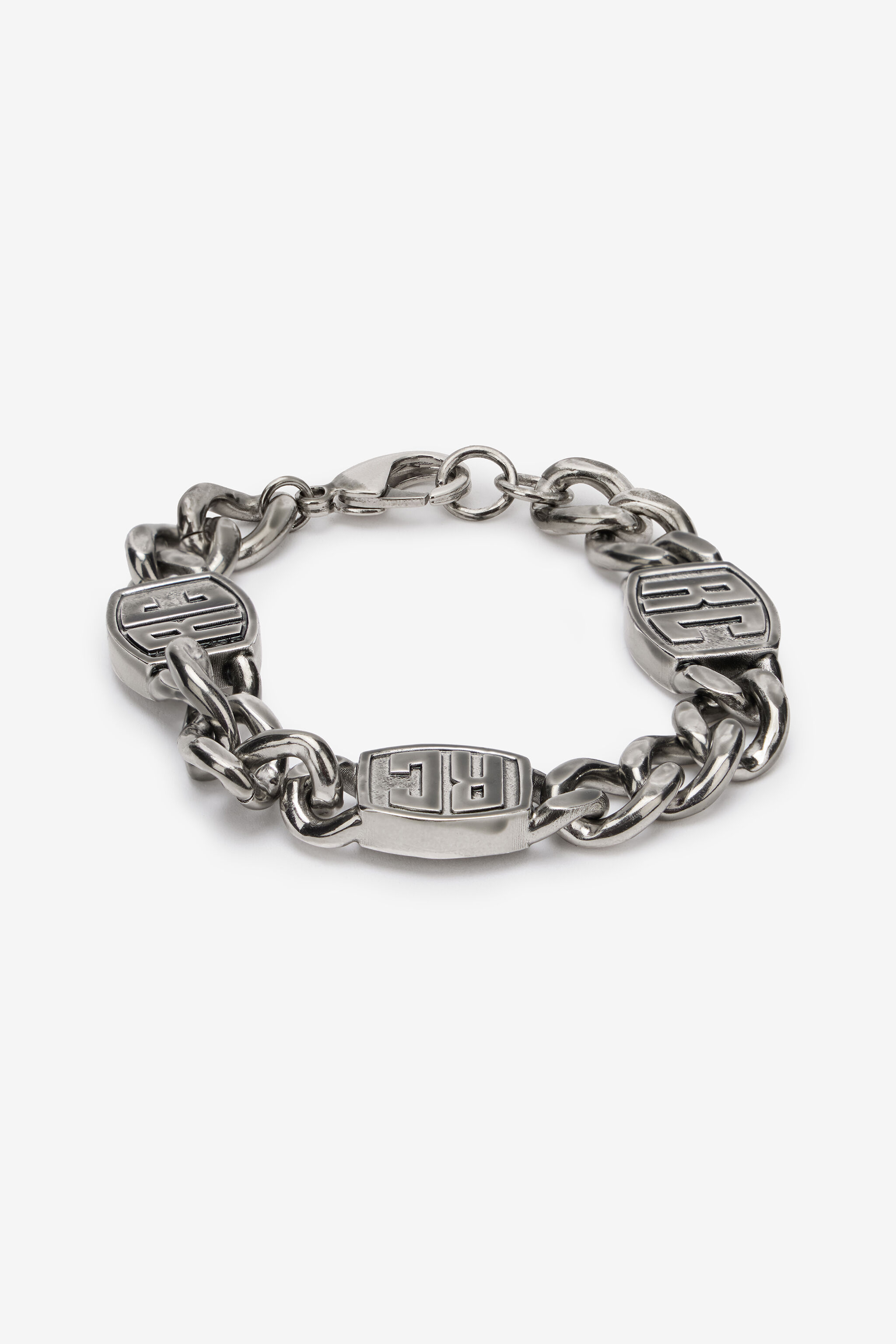 RC Chain Bracelet with RC Monogram Silver VRG009-AM258