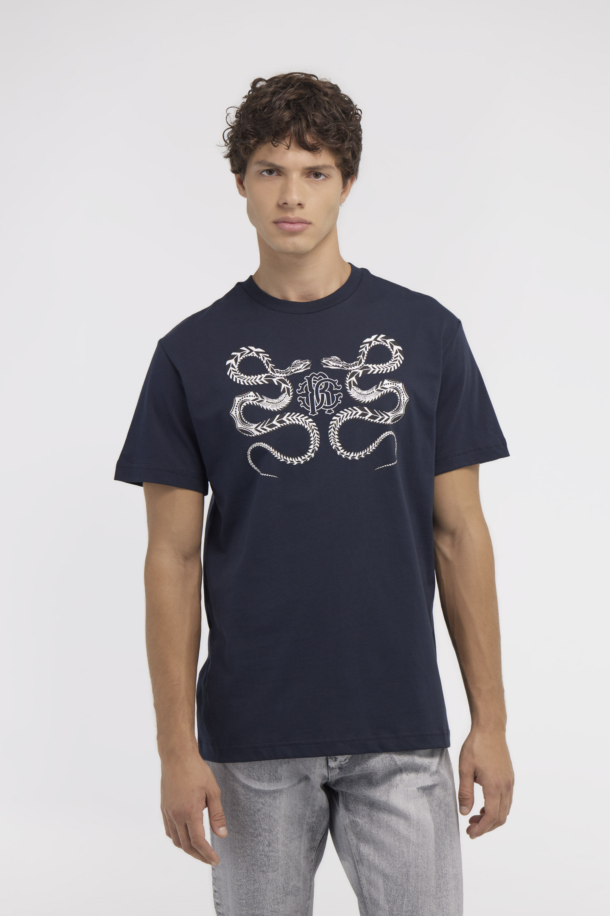 RC T-shirt con stampa Serpenti Blu scuro NOT60O-JD060