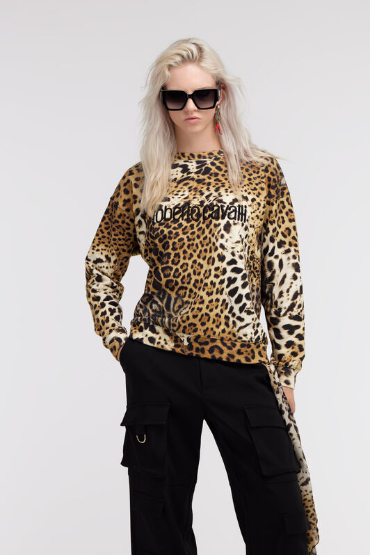 RC Jaguar Skin print sweatshirt Marron clair SKT64A-2OG34