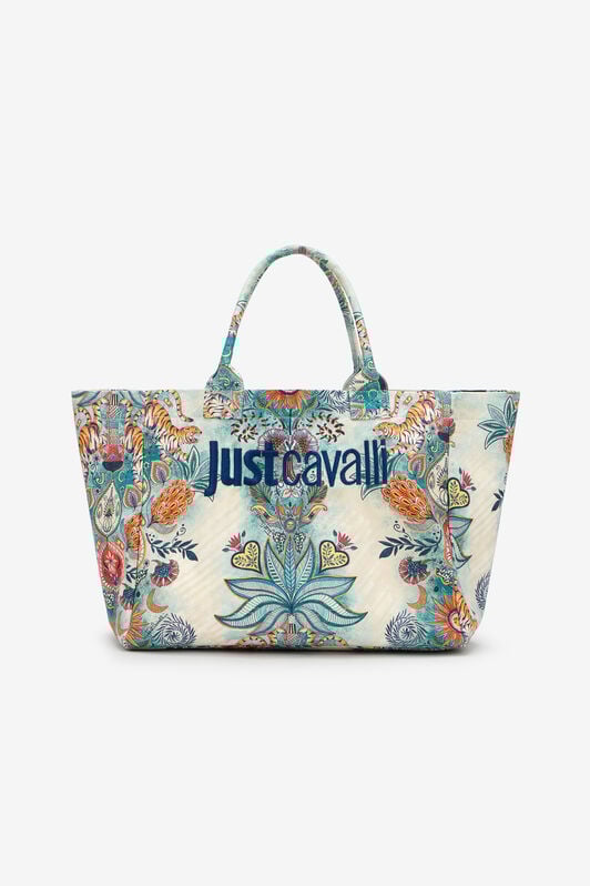 JC Tropical Garden Print Shoulder Bag JC Tropical Garden Print Shoulder Bag 217 AZZURRO + 582 AR WFB118-WF448