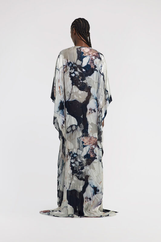 RC Marble Print Kaftan Black/White TWT150-HEN18