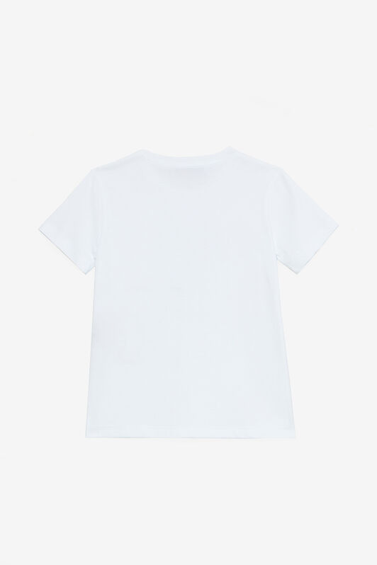 JU T-Shirt With RC Monogram And Rhinestone Logo White UJT62E-JD001