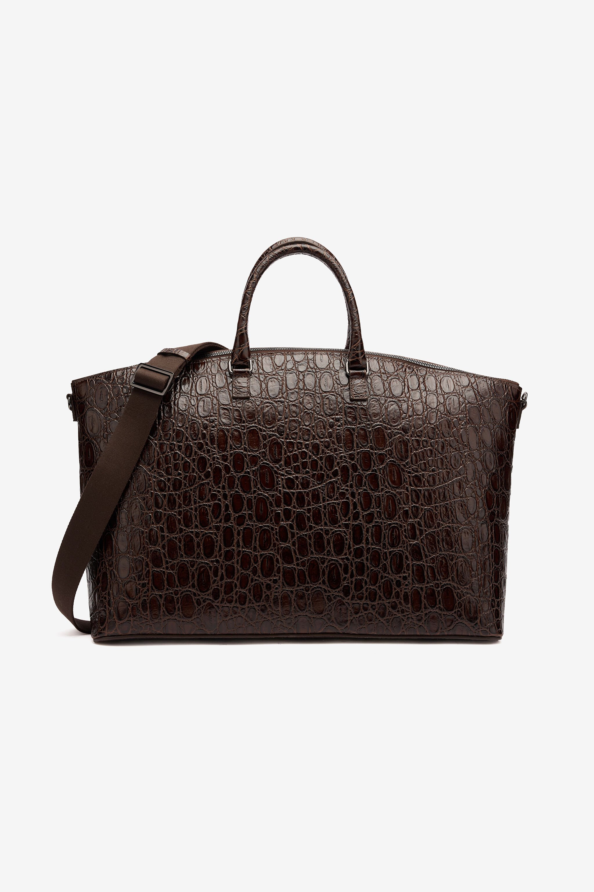 RC Bolso estampado cocodrilo con bandolera Marrón URB004-PZU02