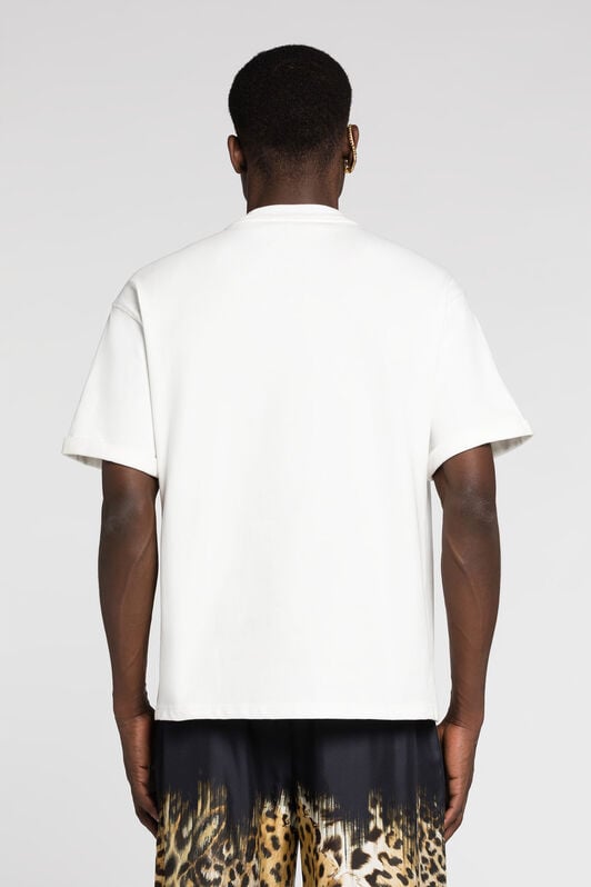 RC Tiger Tooth-detail cotton T-shirt White RRT62A-JJ047