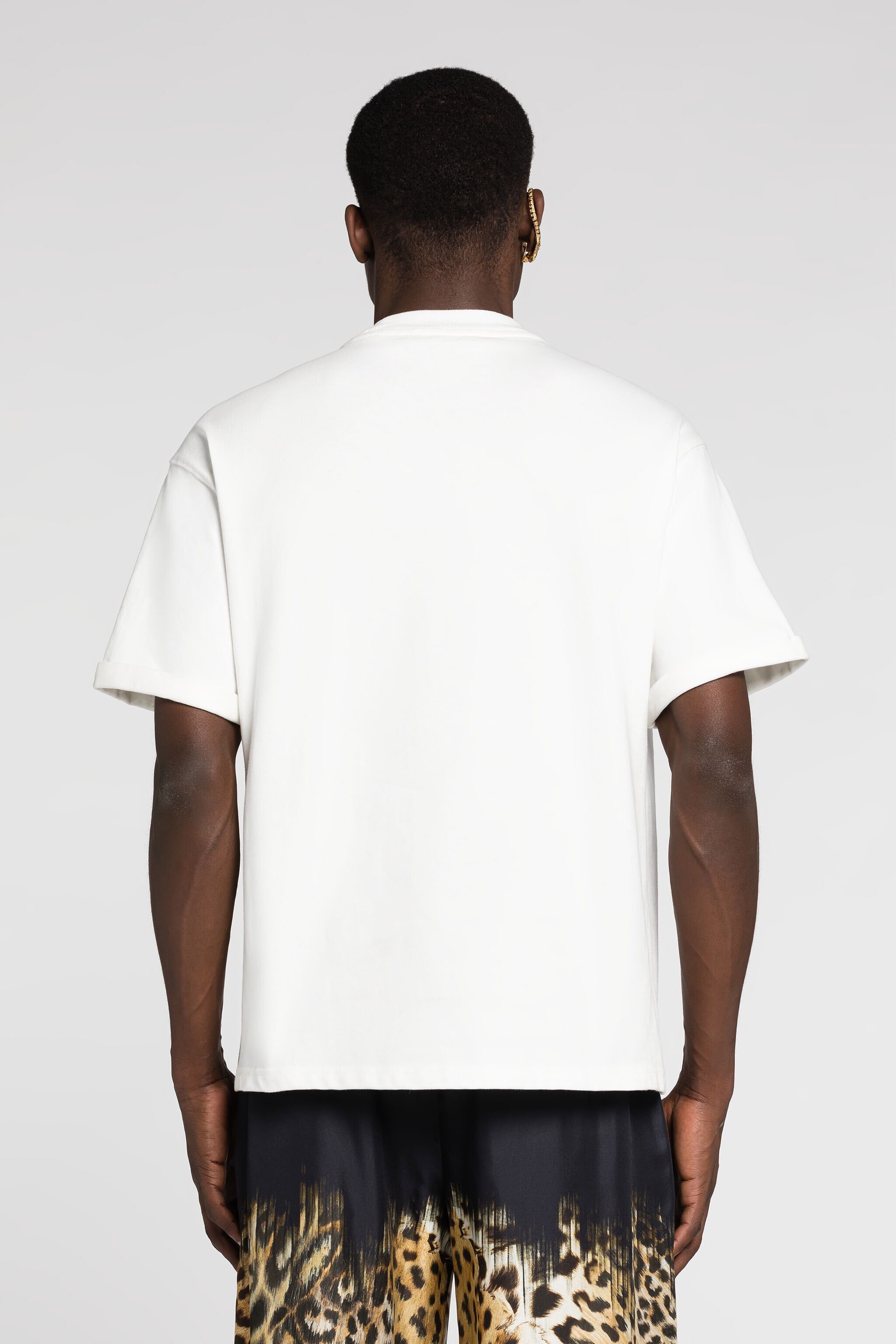RC Tiger Tooth-detail cotton T-shirt White RRT62A-JJ047