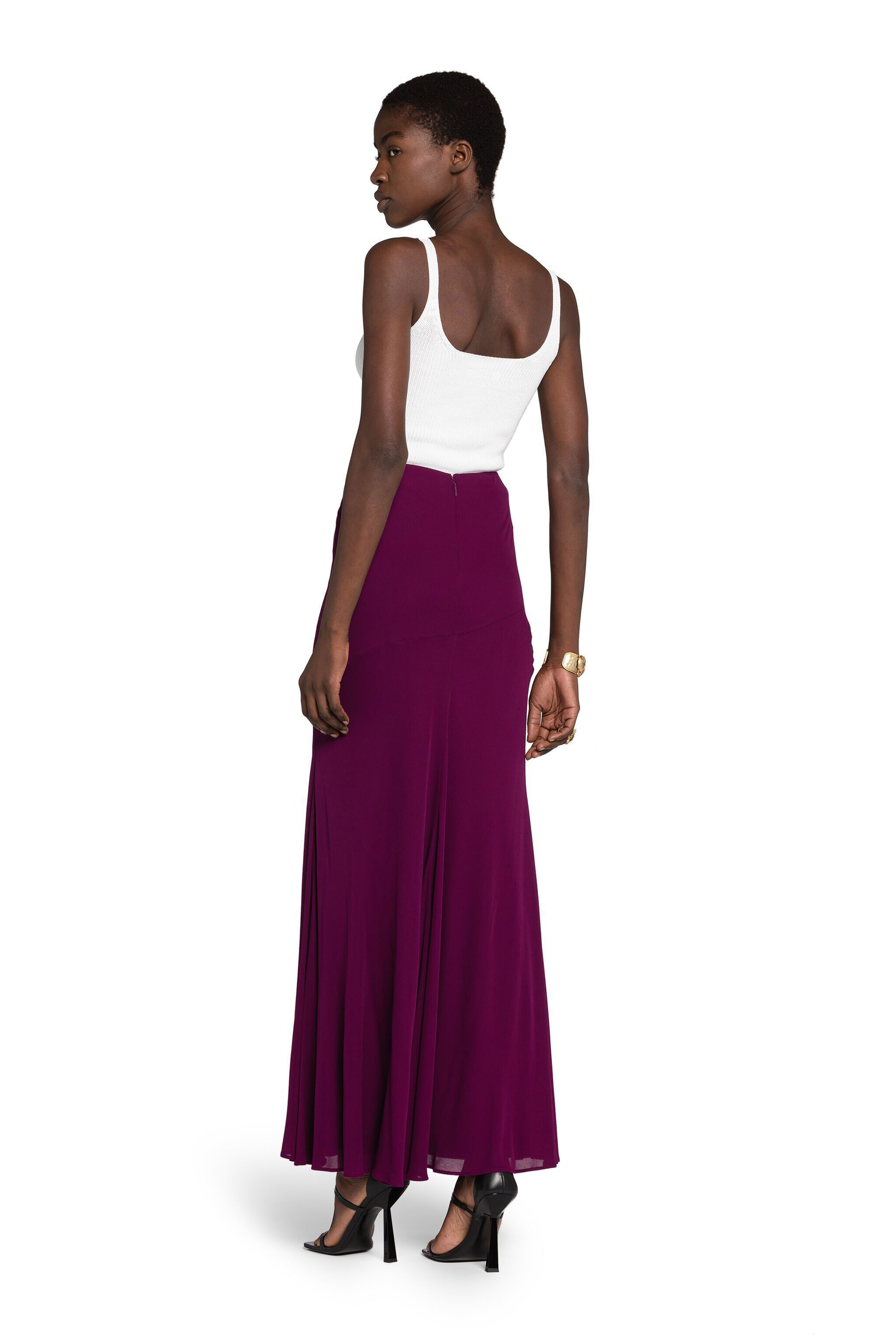 Purple embellished skirt hotsell