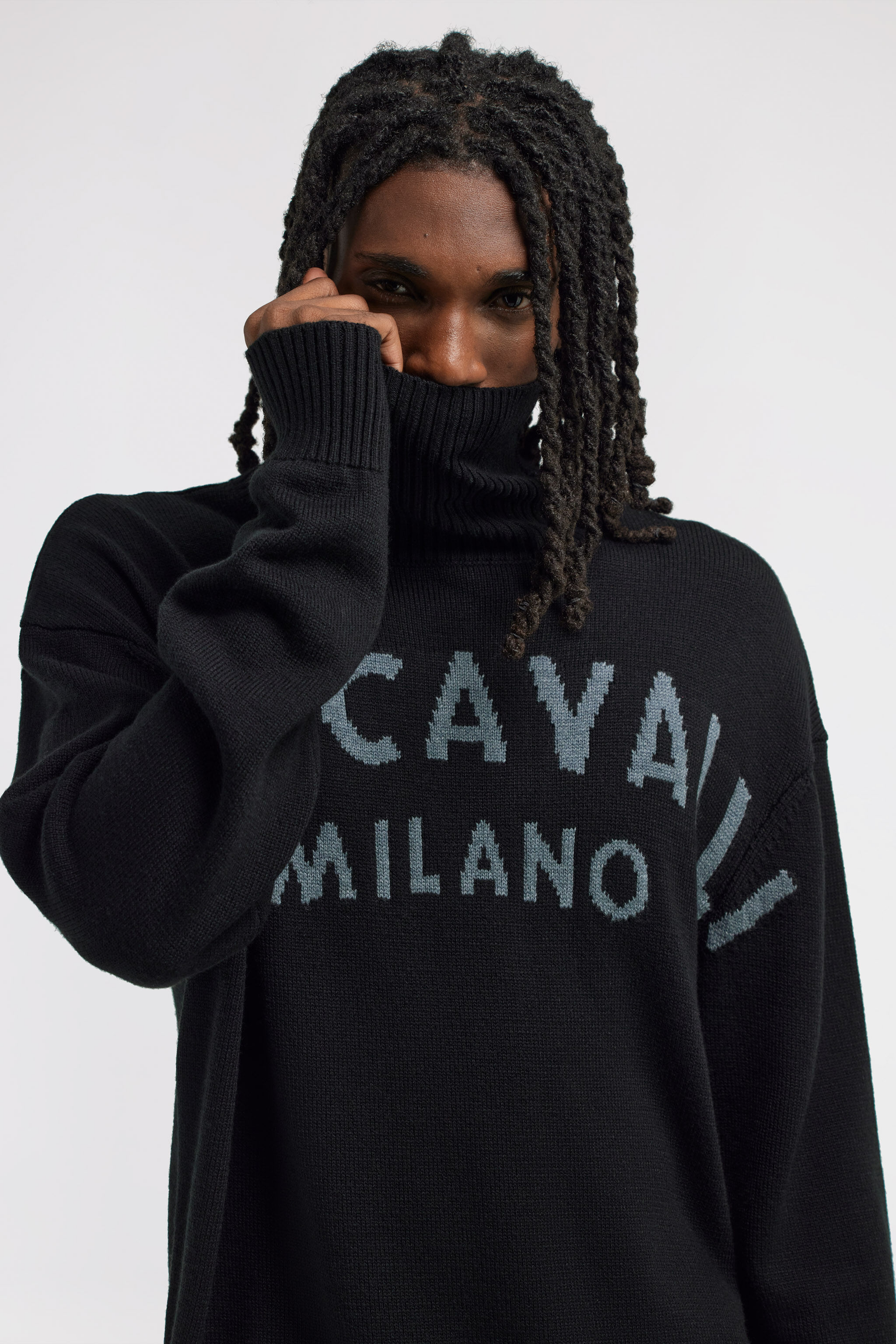JC Just Cavalli Turtleneck sweater Noir TFM006-TF026
