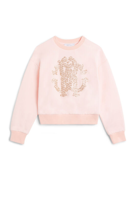 JU Felpa con Monogram RC JU Felpa con Monogram RC BABY PINK JJT900-CF027