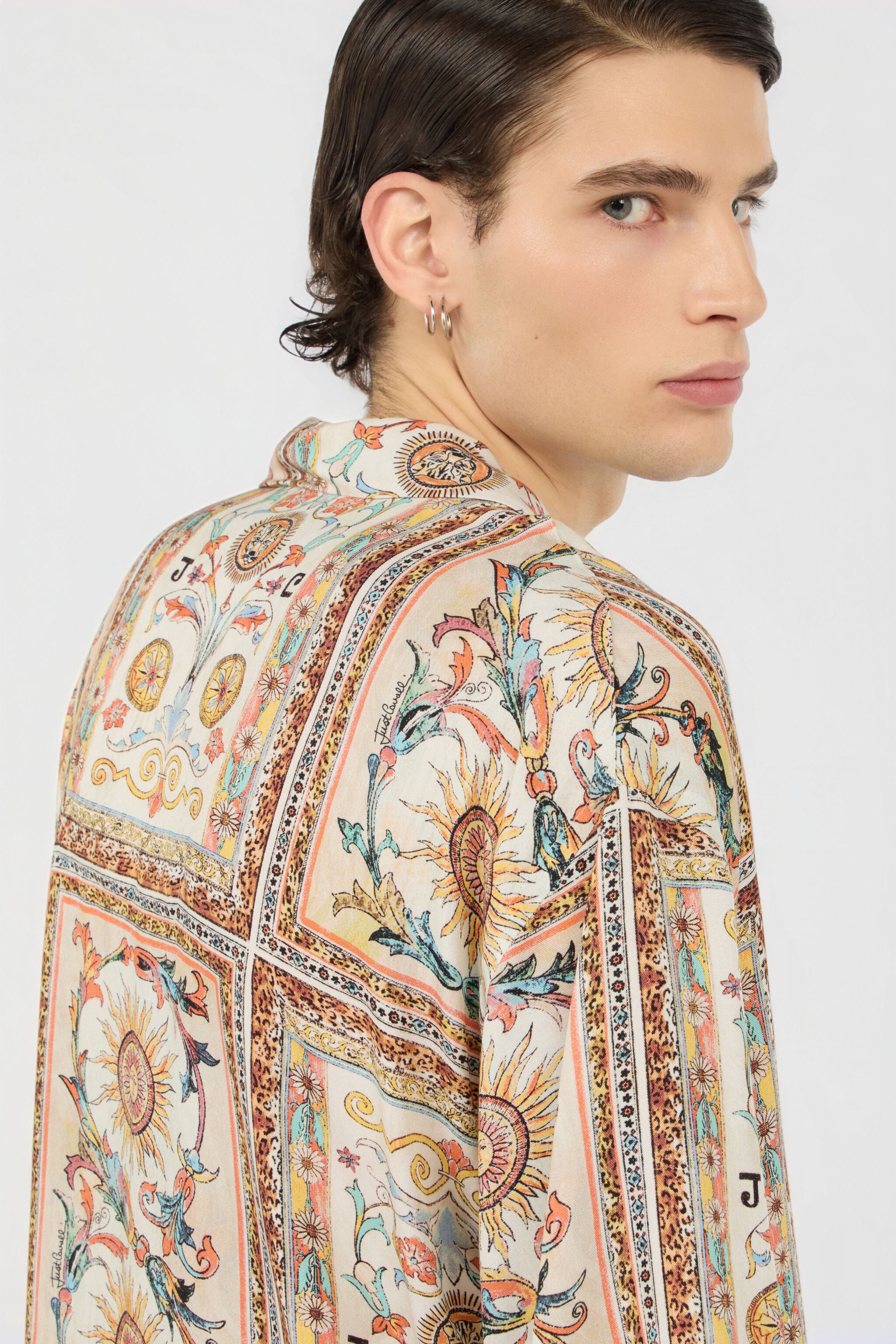 JC Camicia Stampa Persian Tarot 744 BEIGE + 217 AZZU WFM005-WF153