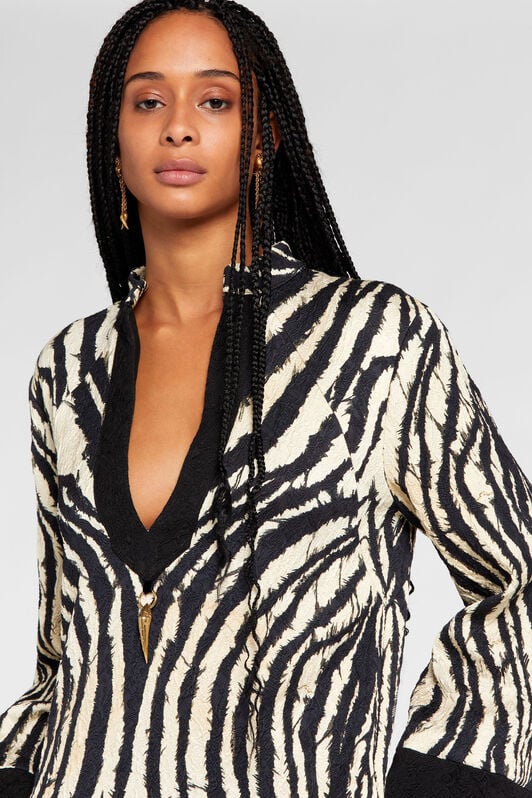 RC Freedom-Print Maxi Dress RC Freedom-Print Maxi Dress Black/White OKT123-2RC80