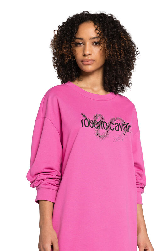 RC Crystal-Embellished Snake Sweatshirt RC Crystal-Embellished Snake Sweatshirt Fuchsia IST68E-CF050