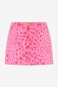 JC The Jaguar Kiss Print Mini Skirt CARNATION WFT186-WF563