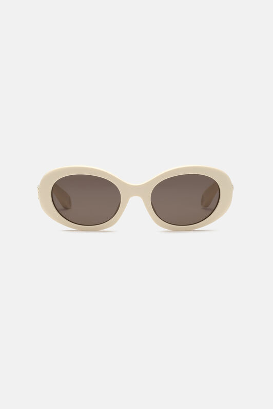 RC Sunglasses with snakeskin effect metal trim SHINY FULL CREAM UALD37-ID234