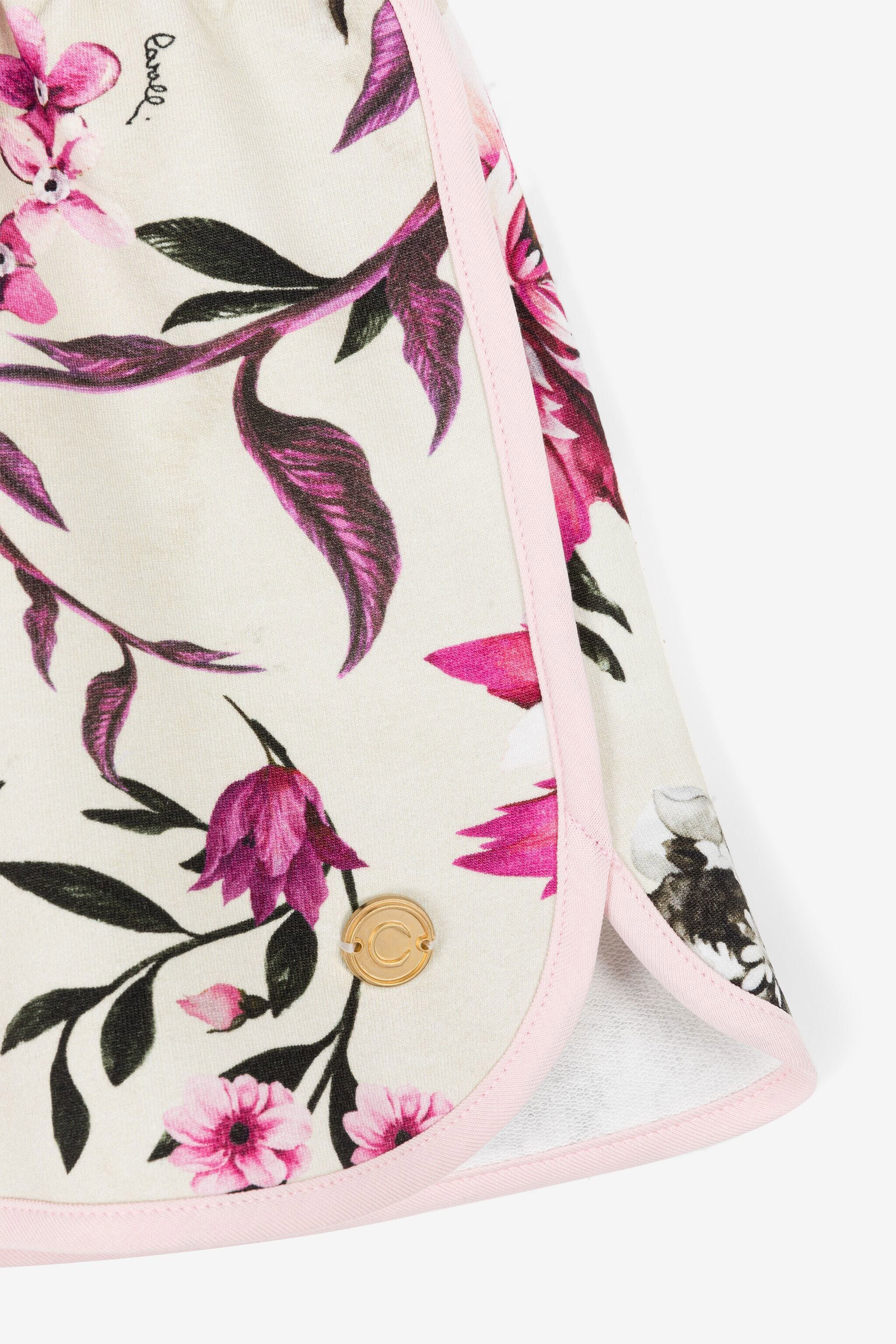 JU Flower-Print Shorts Pink OJT20T-ISA2J