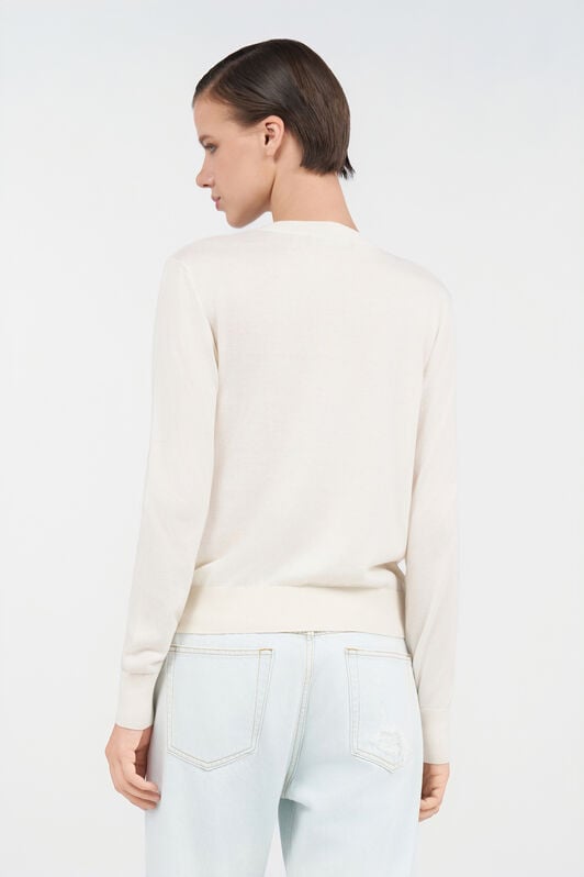 RC Sweater with gold buttons RC Sweater with gold buttons Avorio UWM610-WH003