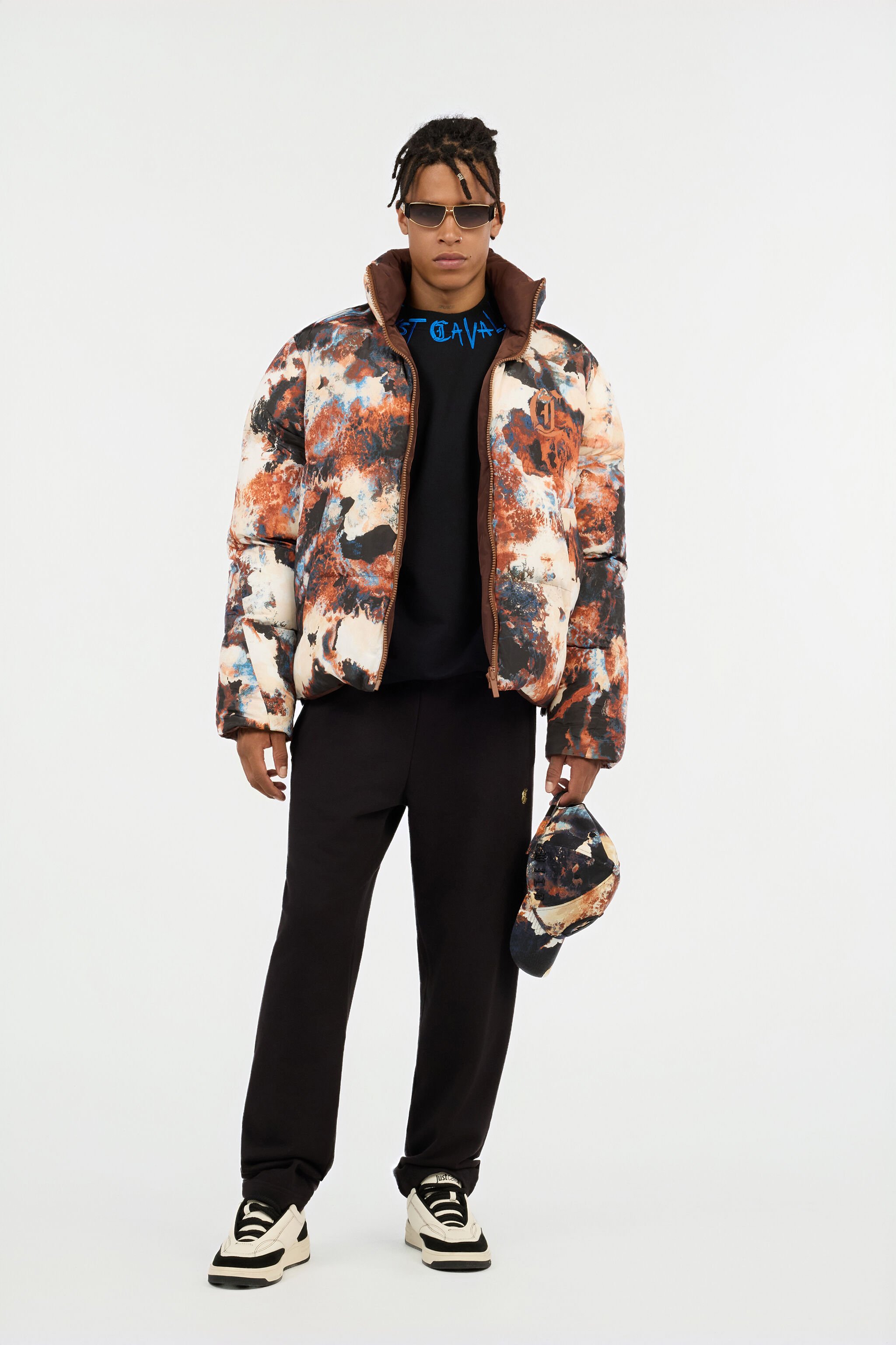 JC Reversible Tiger Camu Print Puffer Jacket BRUNETTE VFT121-VF187