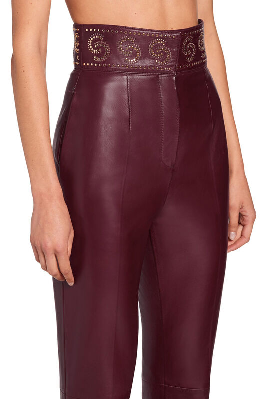 RC Studded high-waisted trousers RC Studded high-waisted trousers Rojo oscuro JQP202-PG001