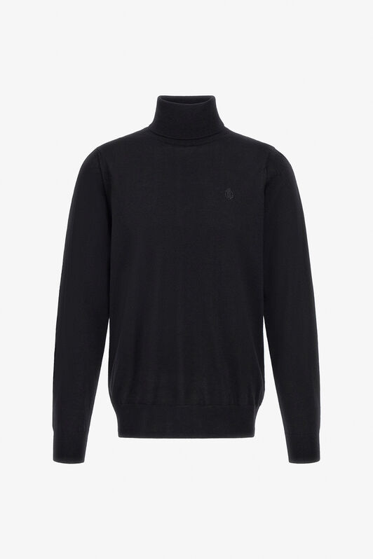 RC Turtleneck sweater with RC Negro NOM01C-MQ030