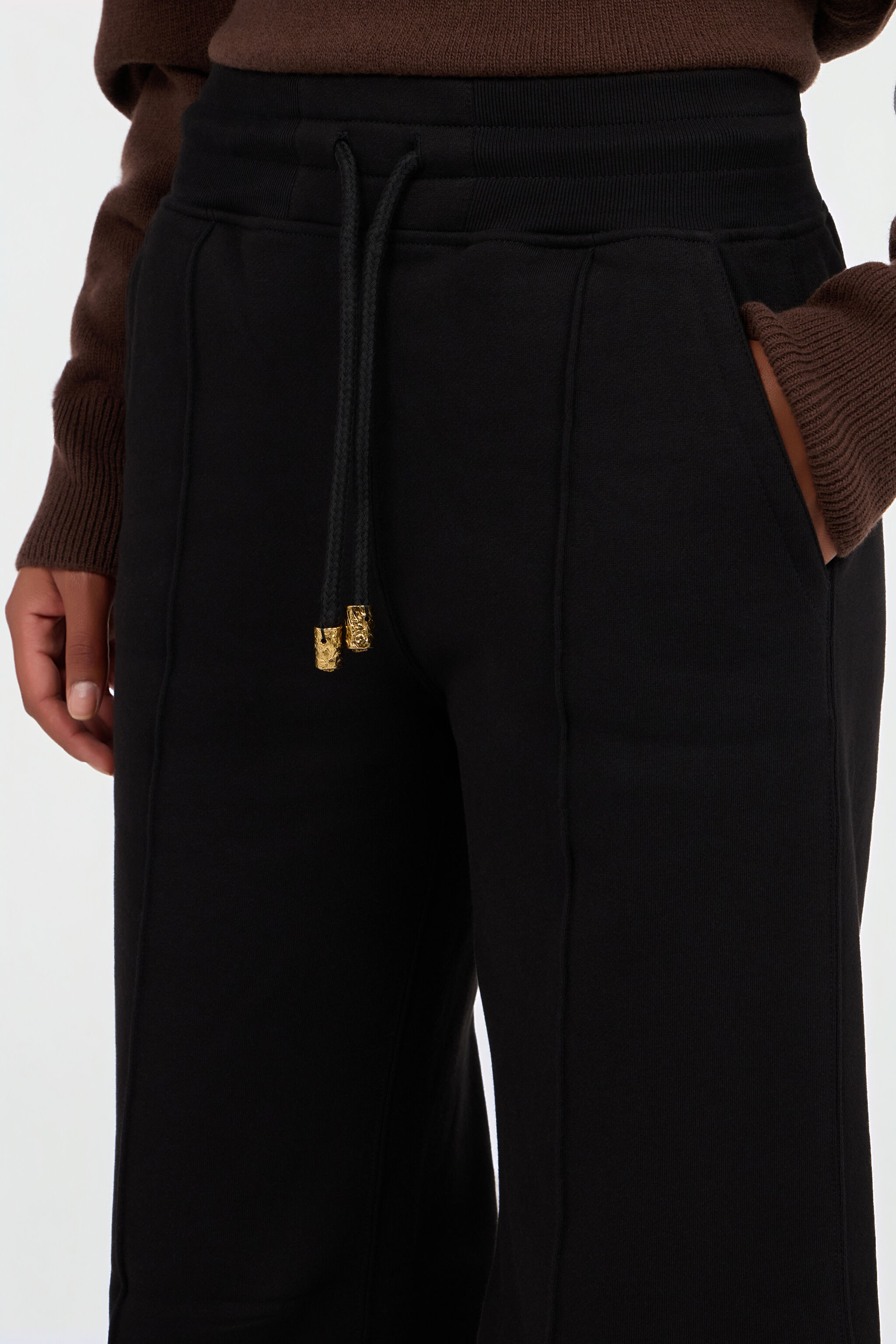 RC Pantaloni Sportivi Con Impuntura Centrale Nero VQT20B-CF057