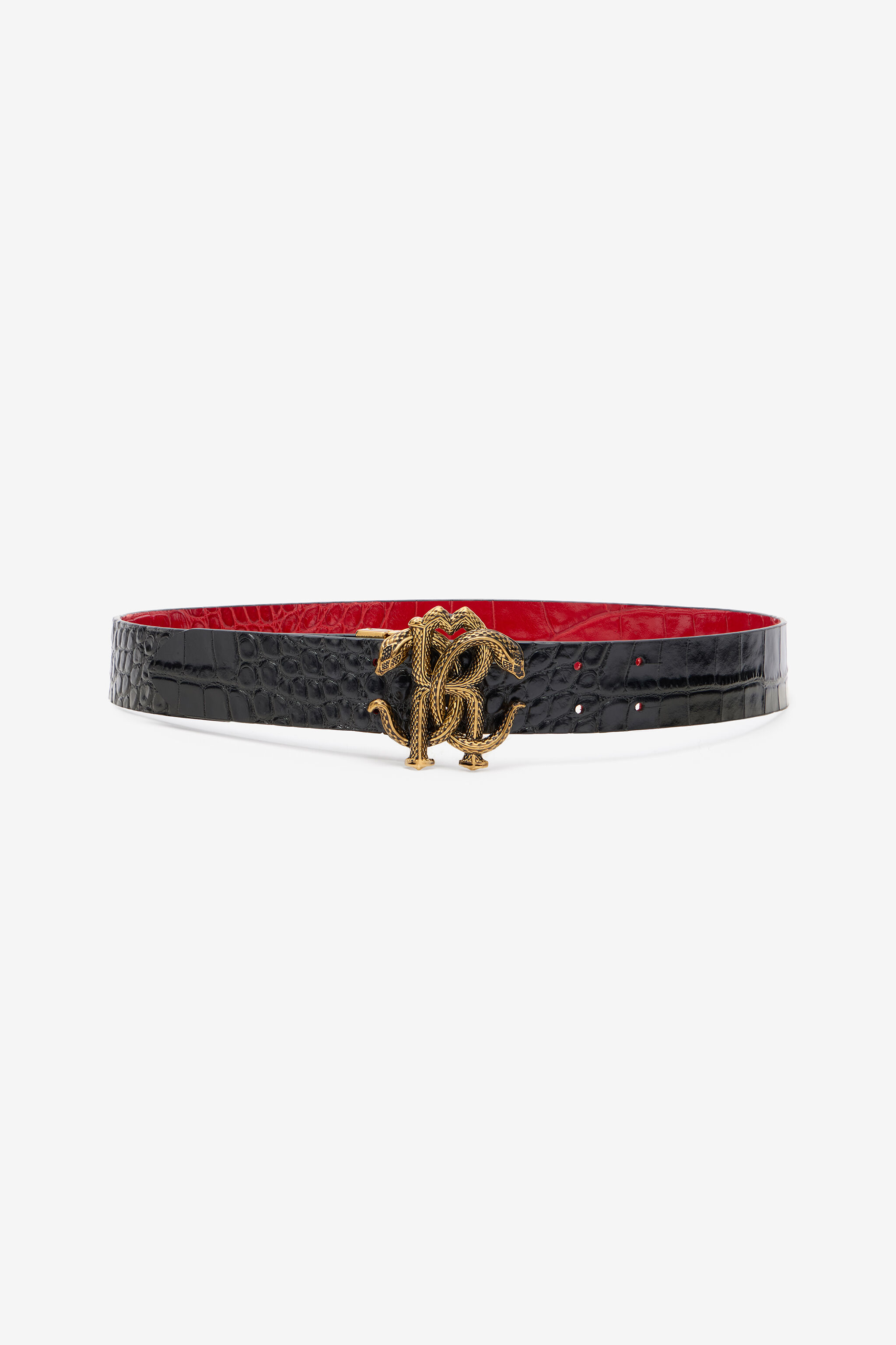 RC Reversible Belt with Mirror Snake Monogram Rouge VKC007-PZ579