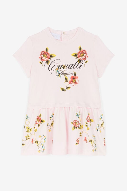 JU Kleid mit Blumendruck Rosa OJT117-ISA2J