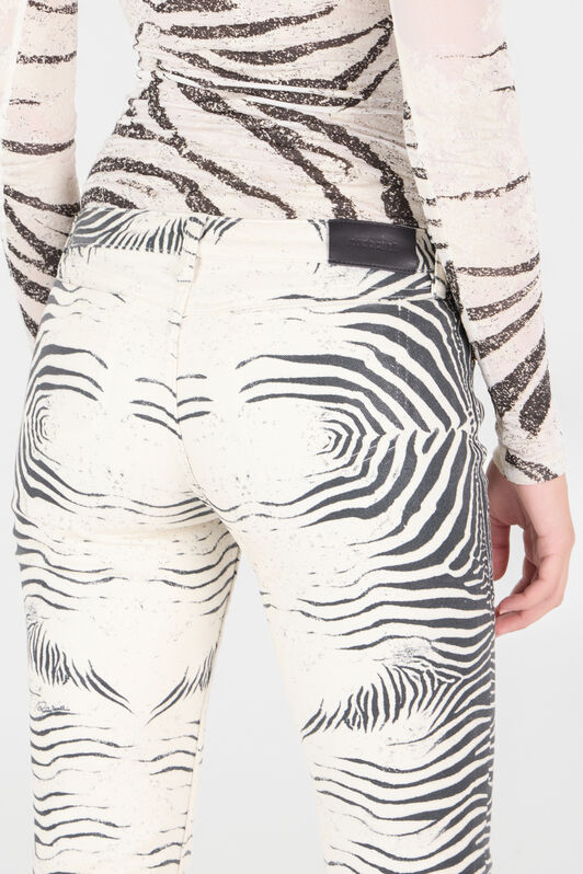 RC Pants With White Tigress Print Black/White UKJ220-DAN49