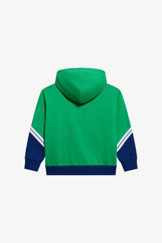 JU White Logo Sweatshirt BLUE/GREEN TJT66U-CF050
