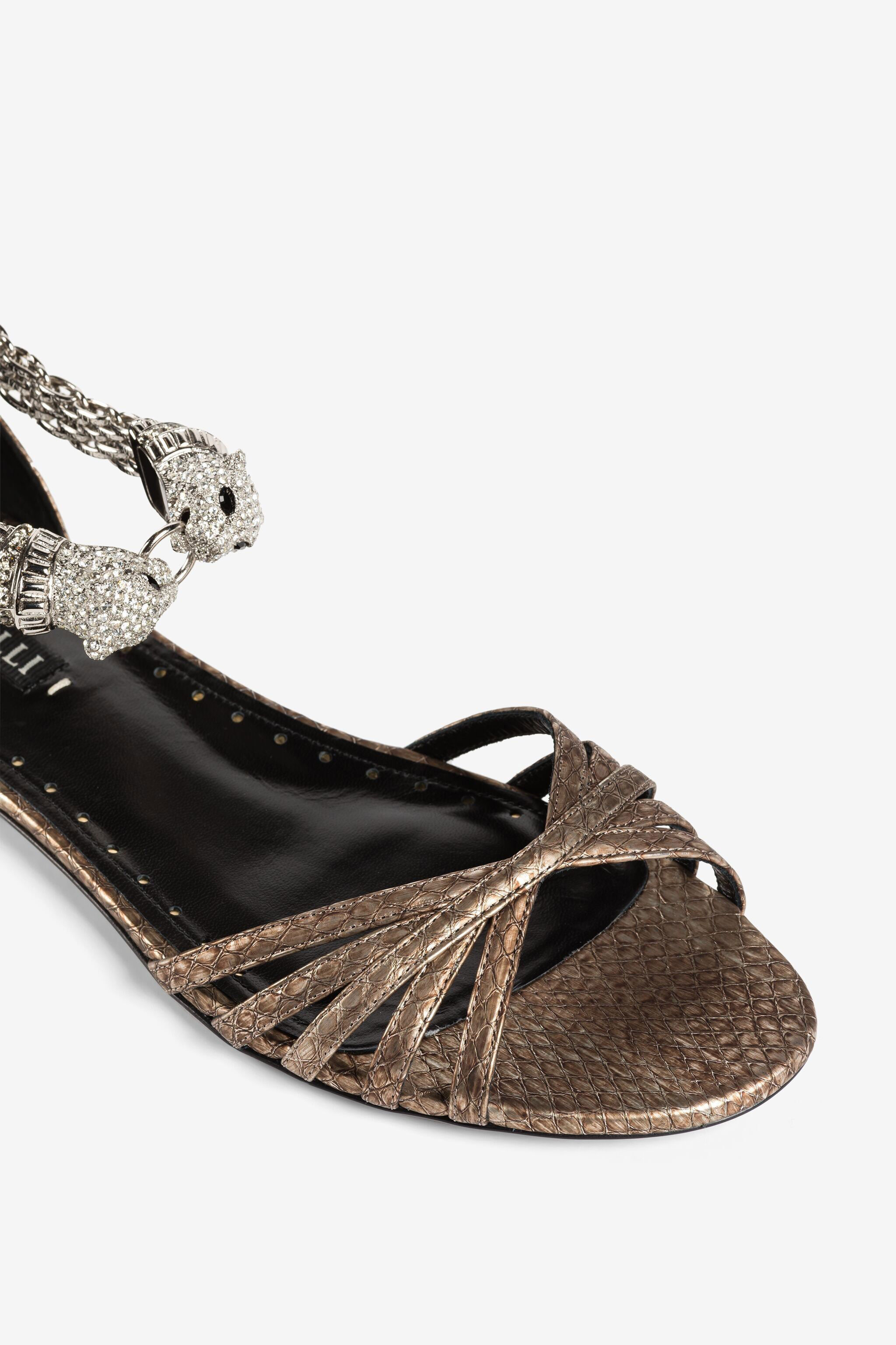 RC Metallic-Sandalen Silber OQS034-PA023