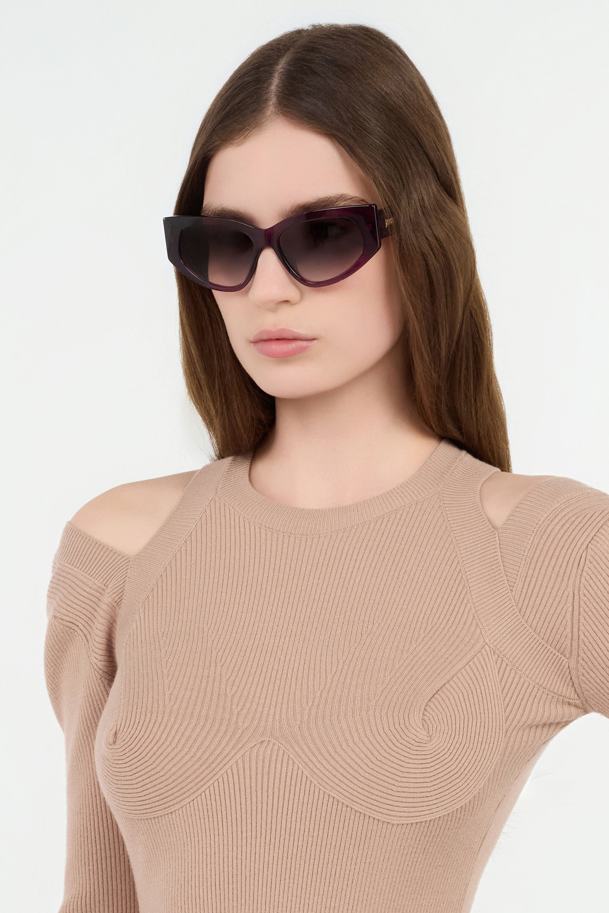 JC Occhiali da sole con frontale bold a farfalla SHINY TRANSP.VIOLET VALD16-ID256