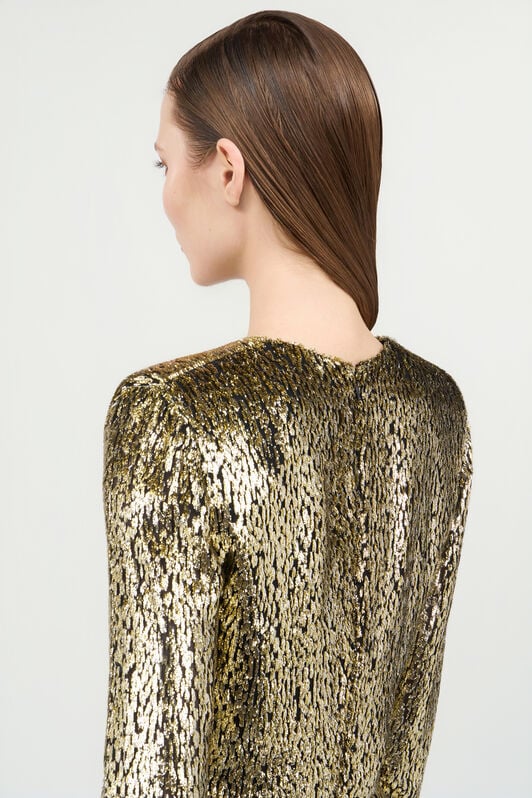 RC Abito Con Stampa Fil Coupé Leopard LIGHT GOLD WKT142-FT060