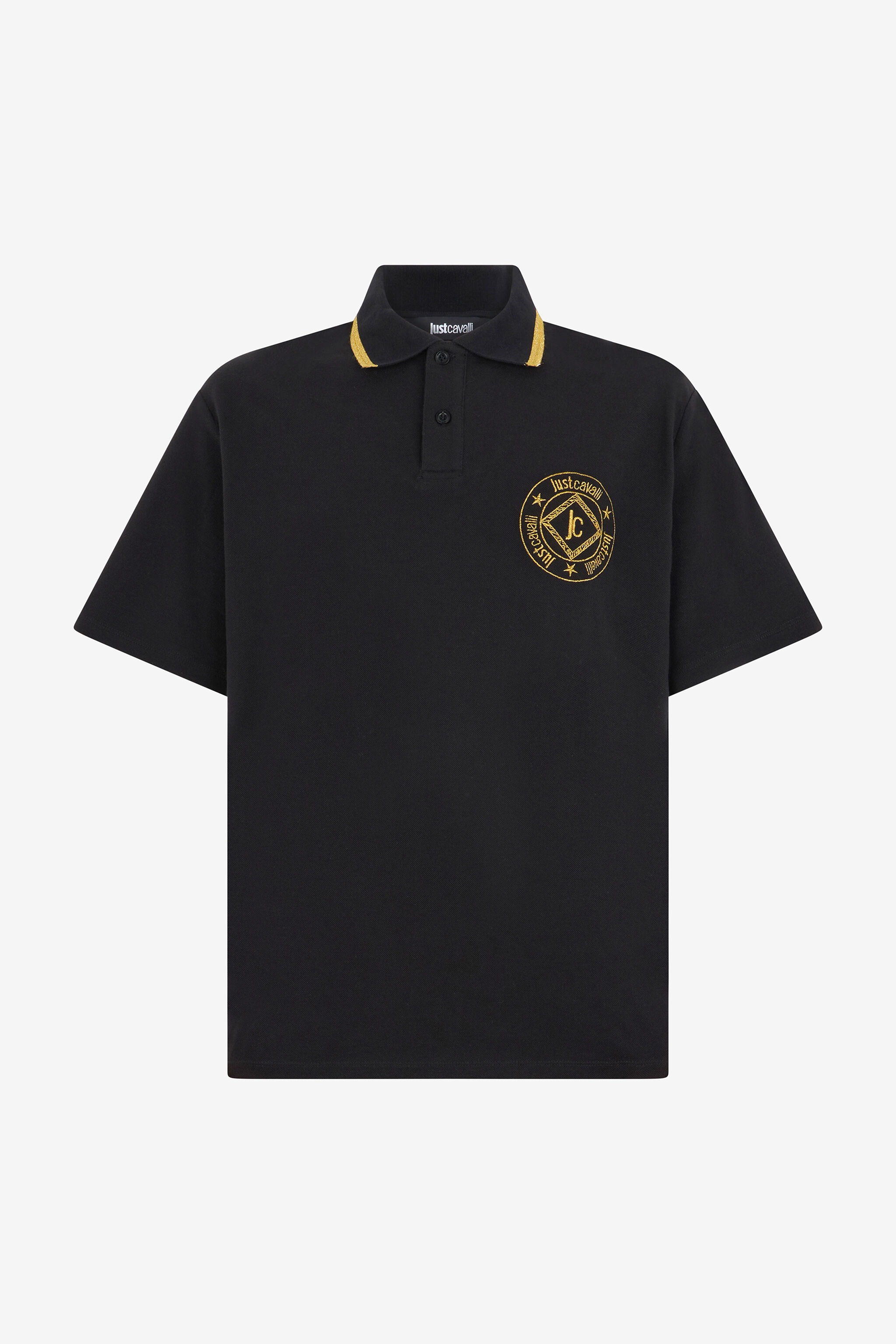 JC Black Gold Accents Polo Black RRT905-RR167