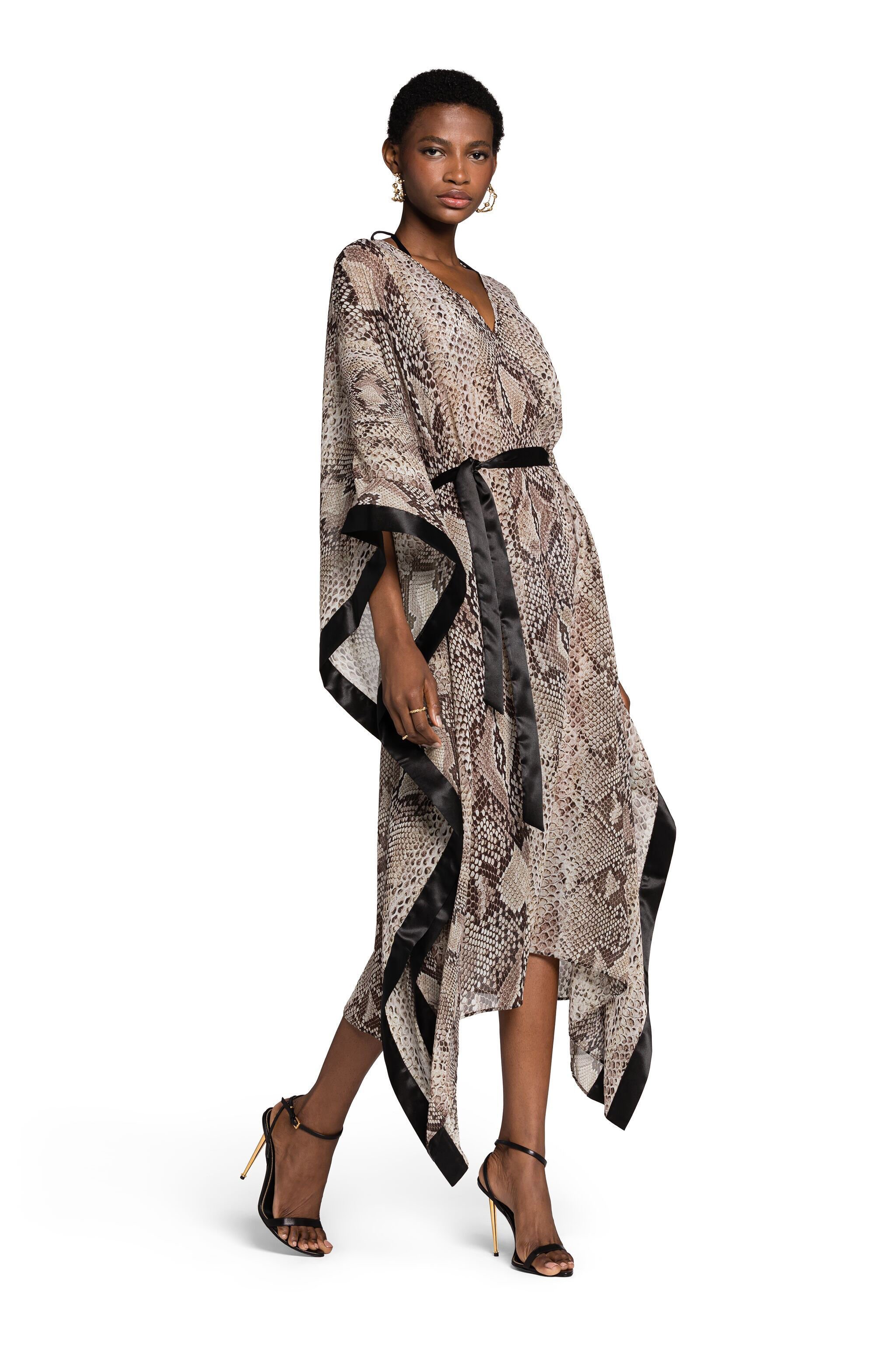 RC Snake-Print Kaftan Dress PHYTON KSW00A-7GI18