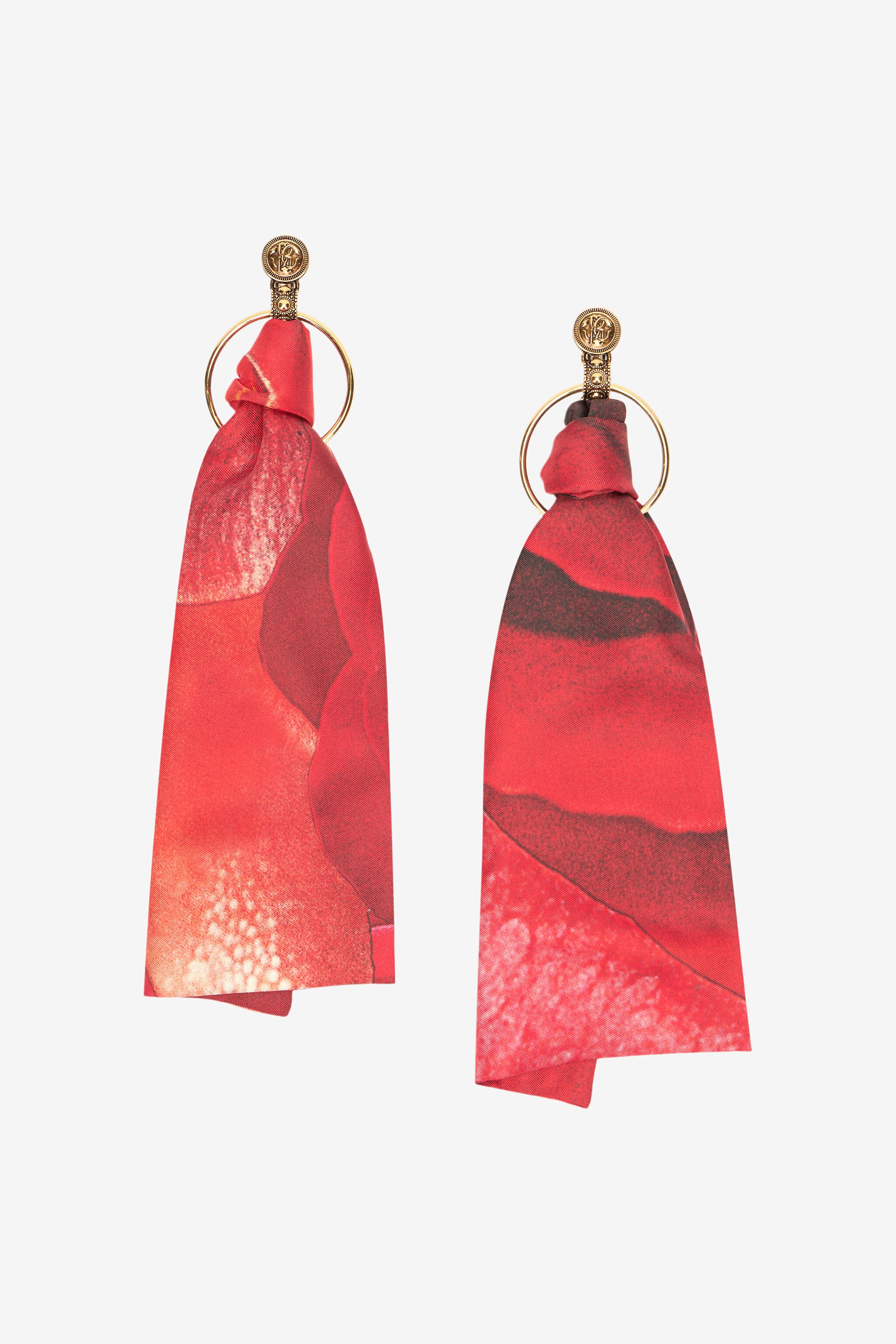 RC Boucles d'oreilles Imprimé Bandana Rouge TKG001-AM019