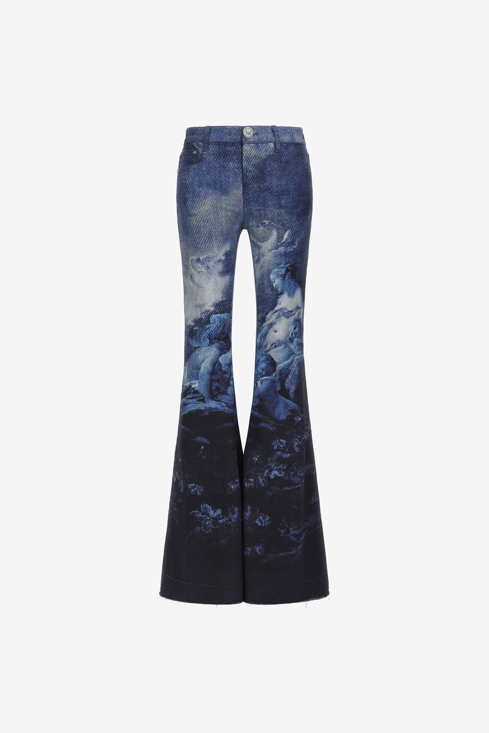 RC Flared jeans with Denim Wild Leda print Dark blue RWJ207-DSI16