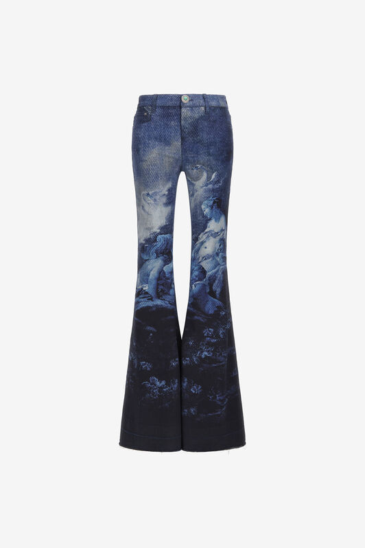 RC Flared jeans with Denim Wild Leda print RC Flared jeans with Denim Wild Leda print Dark blue RWJ207-DSI16