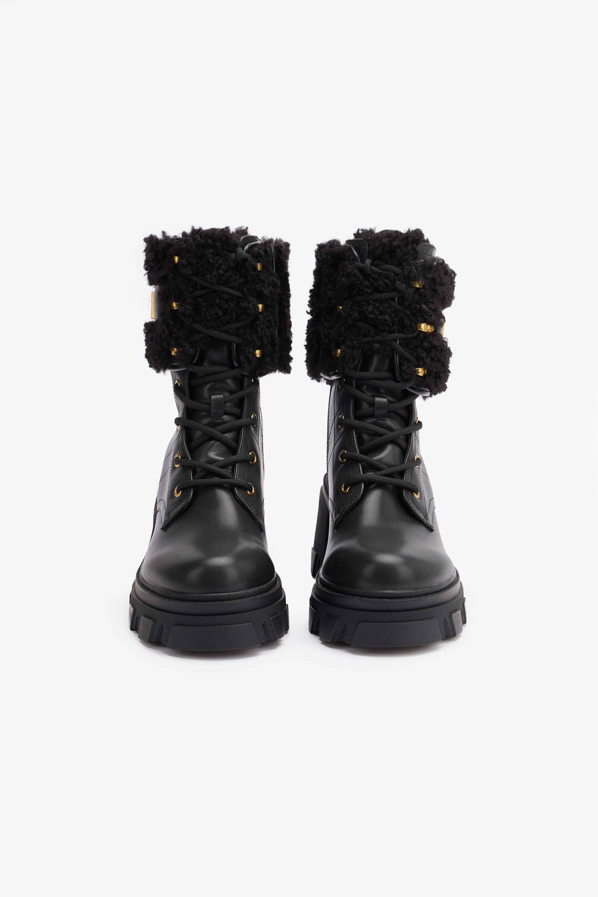 JC Anfibi Con Faux Fur E Logo Nero TFS072-TF392