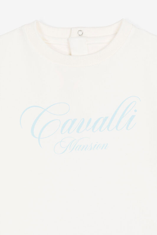 JU Logo-Print T-Shirt JU Logo-Print T-Shirt MILKY WHITE/BABYBLUE OJT698-ISA2J