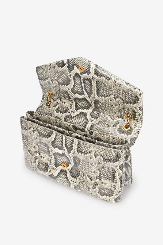 RC Shoulder Bag in Rock Python Print Marron clair VWB002-PZ407