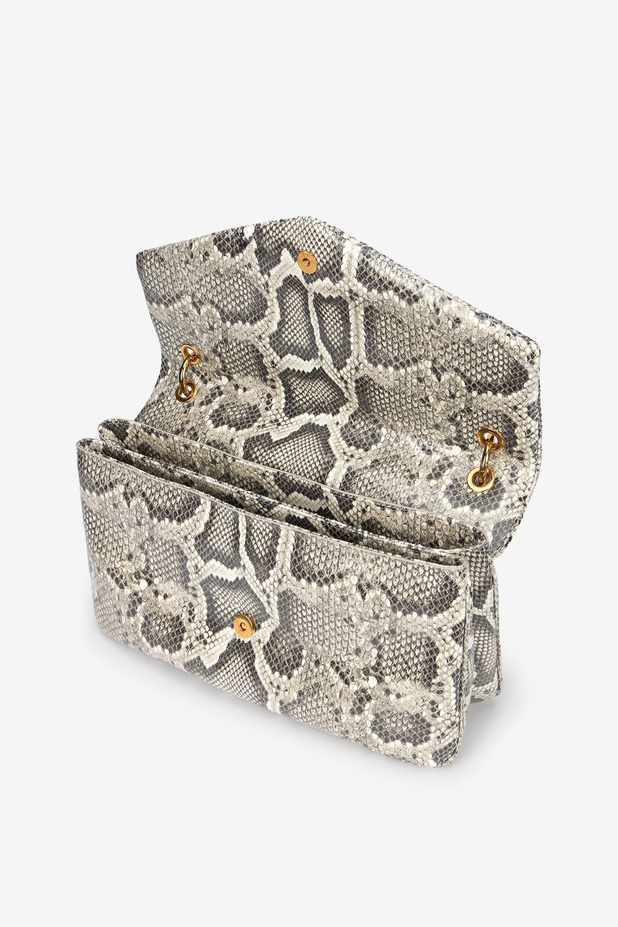 RC Shoulder Bag in Rock Python Print Marron clair VWB002-PZ407
