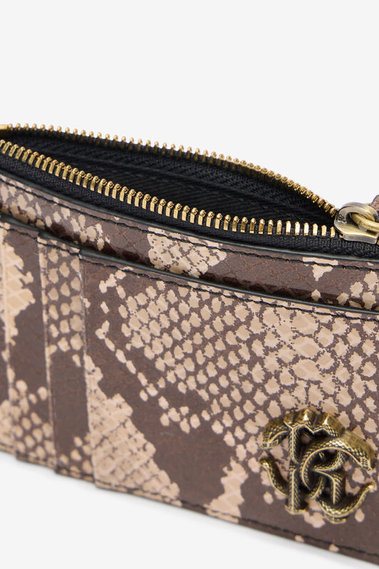 RC Python Print Zipped Card Holder RC Python Print Zipped Card Holder ROCK BEIGE QOA00E-PZO36