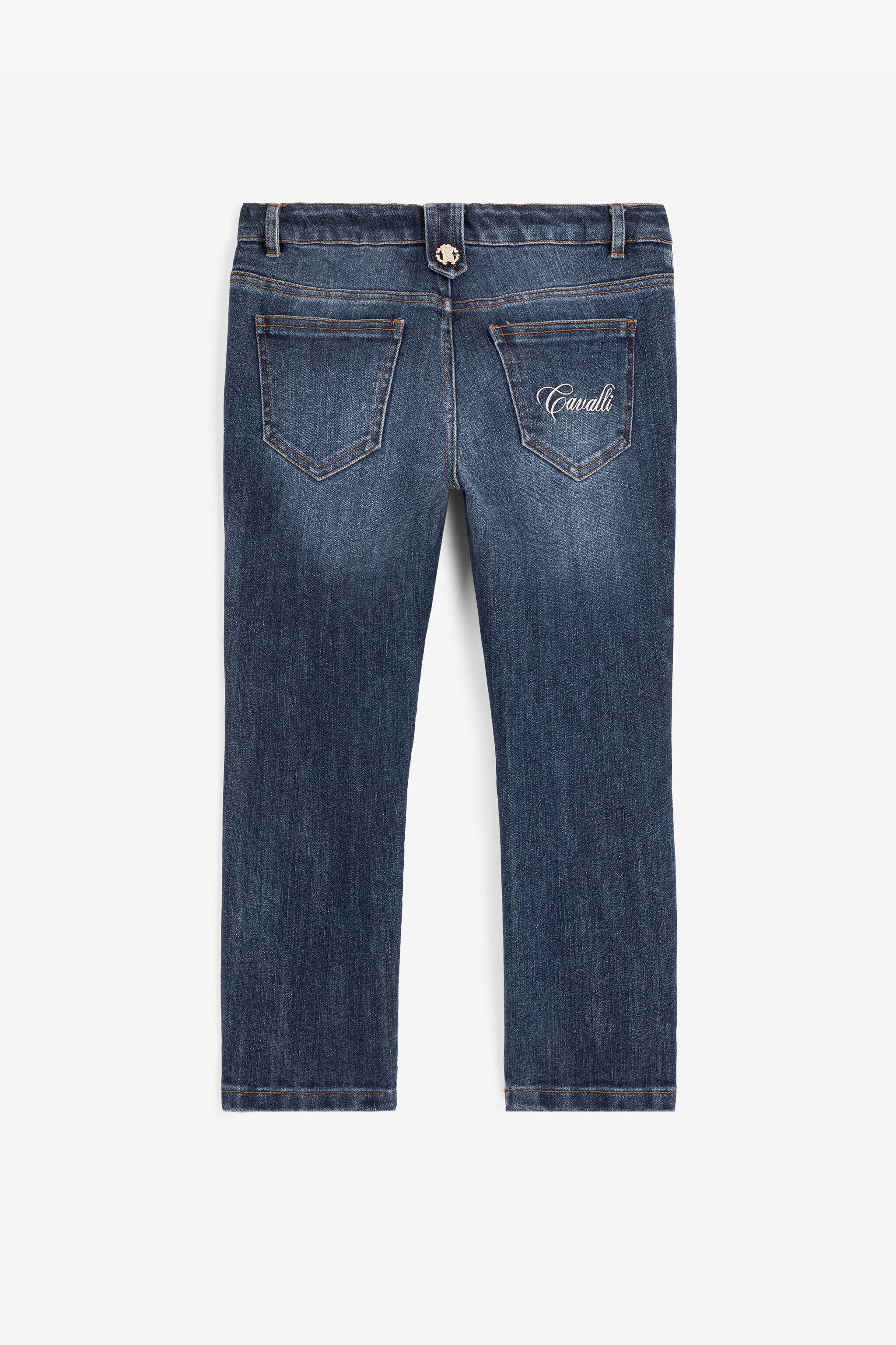 JU RC Monogram And Bird-Embroidered Jeans Dark blue RJJ20E-DS015