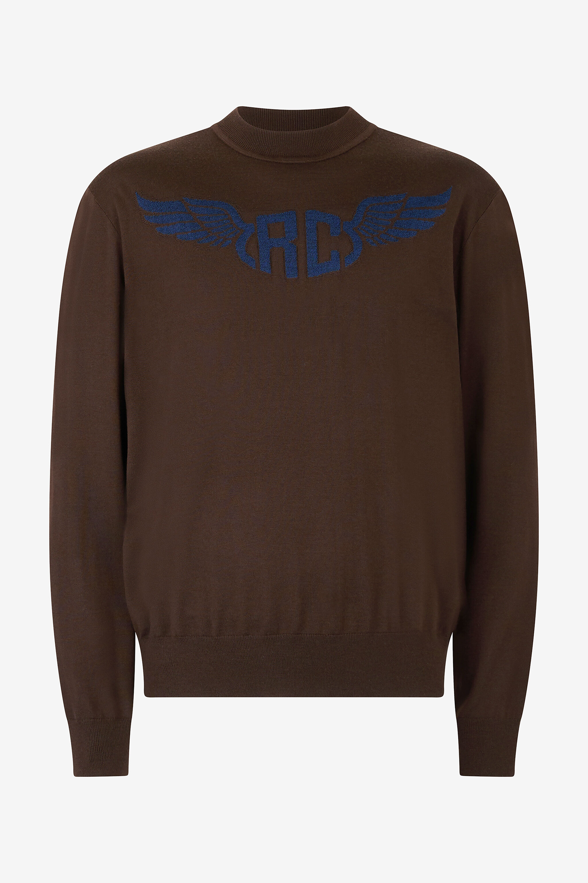 RC Wool Sweater with Winged Logo Brown VRM601-MQ015